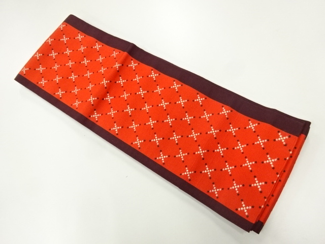 半幅帯★正絹★花織★紬★総柄 リサイクル・アンティーク着物販売：Shinei